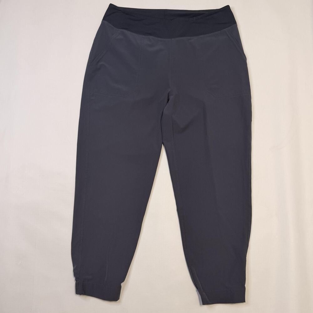 Patagonia Jogger Pants Womens Large Gray Elastic Waist Cuffed Hiking Trail